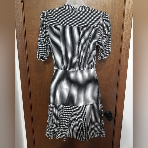 Free People Pippa Black and White Gingham Mini Dress - Picture 3 of 5